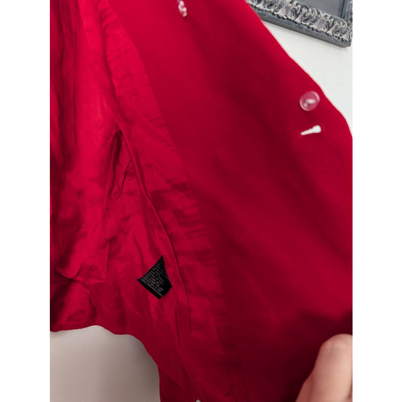 Kasper ASL Red Double-Breasted Blazer with Gold color buttons - Picture 6 of 11